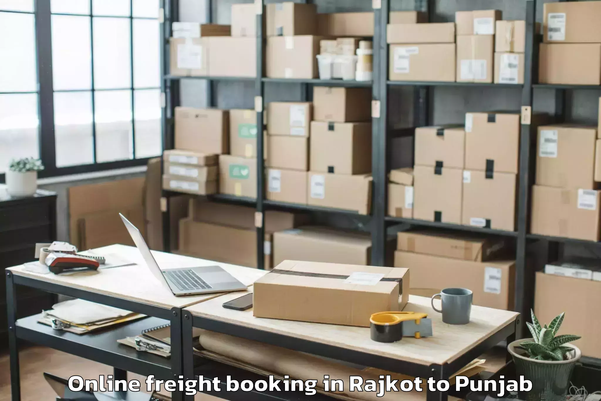 Book Rajkot to Lakhnaur Online Freight Booking Online